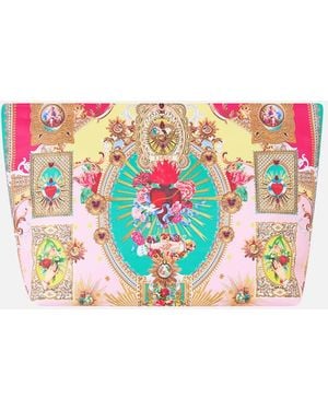 CAMILLA Large Makeup Clutch Painted Prayers - Yellow