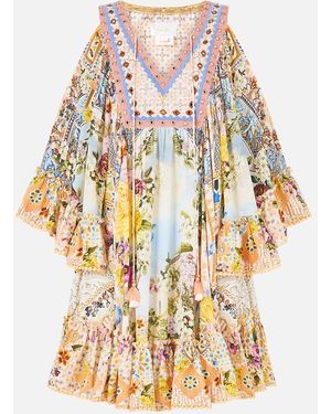 CAMILLA Drop Shoulder Ruffle Dress The Architects Of Alcázar - White
