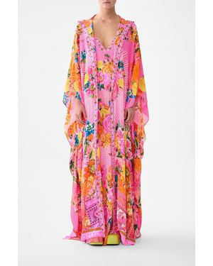 CAMILLA Oversized Robe Illustration Nation - Red