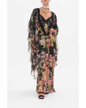 CAMILLA Scalloped Edge Layer Letters From A Vineyard - Black