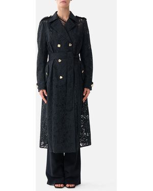 CAMILLA Trench Coat Flamenco Folklore - Black