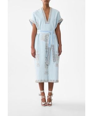 CAMILLA Alika Istanbul Alchemy Belted Kaftan - Blue