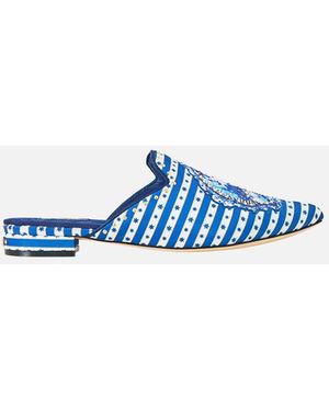 CAMILLA Belle Embellished Slipper The Porcelain Parlour - Blue