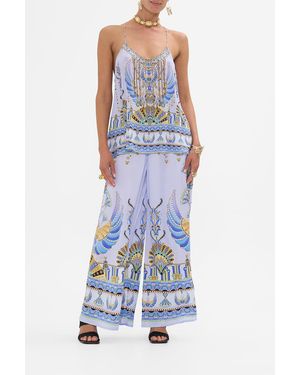 Camilla eBoutique T Back Shoestring Top Under Scarab Skies - Blue