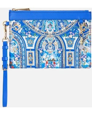 CAMILLA Clutch With Wristlet Ottoman Opulence - Blue