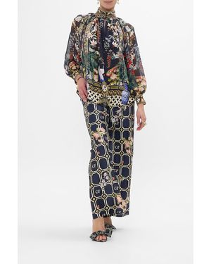 CAMILLA Bias Cut Drawstring Pant Palacio Poetry - Blue