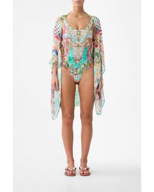 CAMILLA Silk Chiffon Shrug Meet Me - Blue