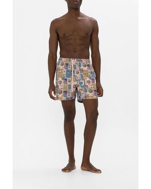 CAMILLA Mid Length Boardshort With Elastic Waist House Of Horoscopes - Multicolour