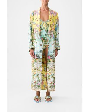 CAMILLA Long Robe With Tie Tales Of Topkapi Palace - Yellow