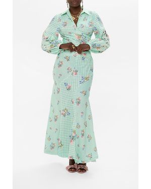 CAMILLA Mermaid Maxi Skirt Pestana Panorama - Green