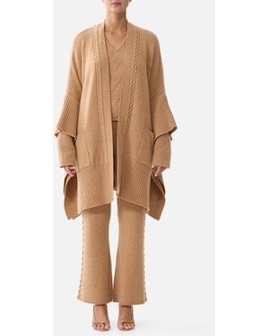 CAMILLA Cashmere Knit Oversized Layer Leopard Libertine - Natural