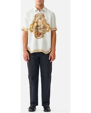 CAMILLA Short Sleeve Oversized Shirt Queen Of Bohemia - Pink
