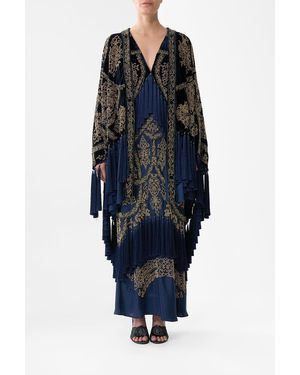 CAMILLA Draped High-Low Layer The Imperial Gate - Blue