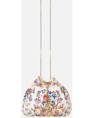 CAMILLA Drawstring Pouch Bag I Left My Heart - White