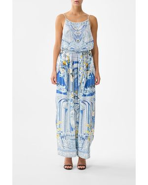 CAMILLA Shoestring Strap Jumpsuit De Nada Granada - Blue