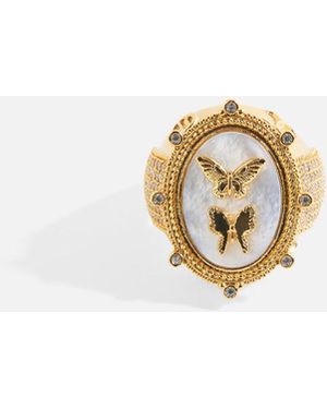 CAMILLA Empress Of Light Butterfly Cameo Ring - White