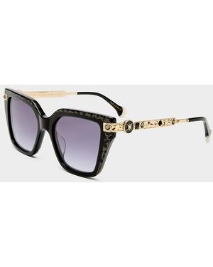 CAMILLA Here Comes Trouble Sunglasses Leopard Glitter - Brown