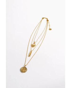 CAMILLA Lockets Loaded Multi Chain Necklace - White