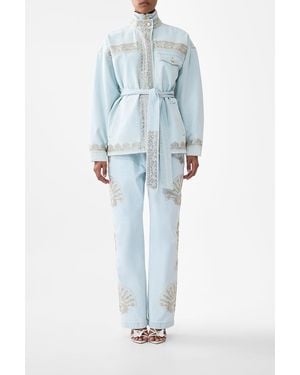 CAMILLA Alika Istanbul Alchemy High Neck Jacket - Blue