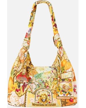 CAMILLA Slouch Shoulder Bag With Knot Details Va Va Vintage - Metallic
