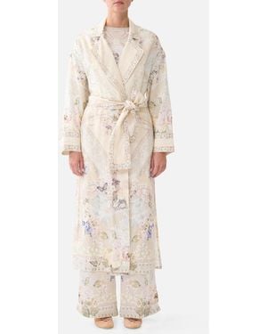 CAMILLA Duster Coat Laced With Love - Natural
