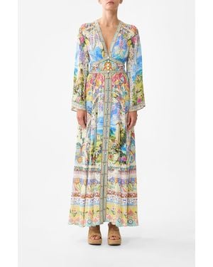 CAMILLA Kimono Sleeve Dress With Shirring Detail Navàs Nouveau - Multicolour