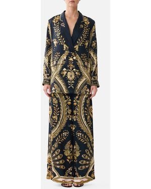 CAMILLA Wide Leg Waisted Pant Taurus Rising - Black