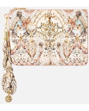 CAMILLA Scarf Clutch Aranjuez Animalia - White