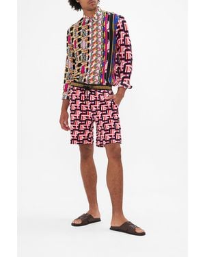 CAMILLA Cut Off Track Short Rome Retro - Red