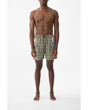 CAMILLA Mid Length Boardshort With Elastic Waist Bathing Bombshell - Multicolour
