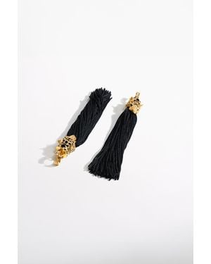 CAMILLA Fierce Folklore Tassel Earrings - Black