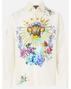 CAMILLA Long Sleeve Hidden Placket Shirt Chinoiserie Child - White