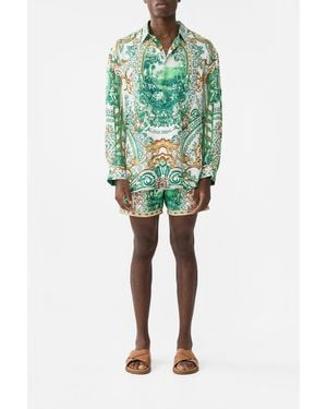 CAMILLA Oversized Shirt Corridor Of Calm - Green