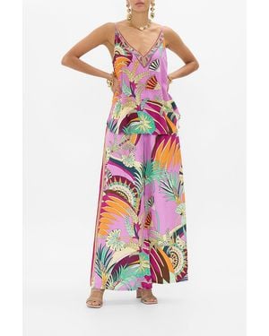 CAMILLA Tuck Front Pant Giza Goddess - White