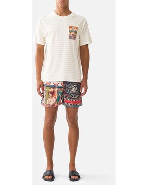 CAMILLA Relaxed Heavyweight Crew Neck Tee High Class Hookah - White