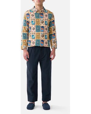 CAMILLA Patchwork Crop Zip Through Jacket House Of Horoscopes - Multicolour