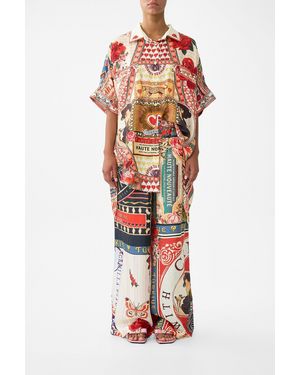 CAMILLA Oversized Pocket Tunic High Class Hookah - Red