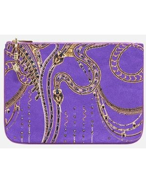 Camilla eBoutique Small Canvas Clutch Luxorland Lady - Purple