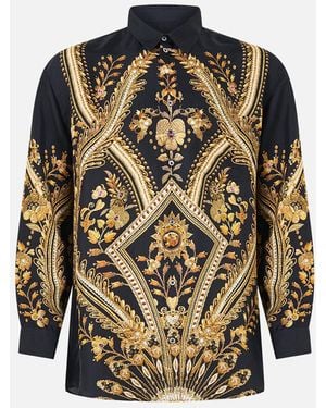 CAMILLA Long Sleeve Oversized Shirt Taurus Rising - Black