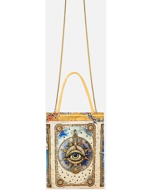 CAMILLA Embellished Mini Tote With Chain Strap House Of Horoscopes - Metallic