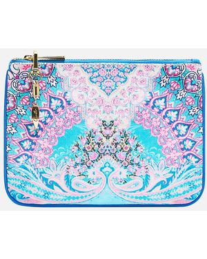 CAMILLA Coin And Phone Purse Footsteps - Blue