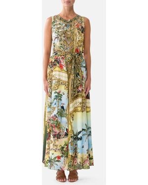 CAMILLA Flared Jumpsuit Wanderlust Empire - White