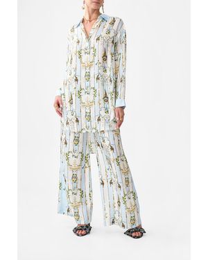 CAMILLA Shirt Tunic With Side Buttons Venus On A Vespa - White