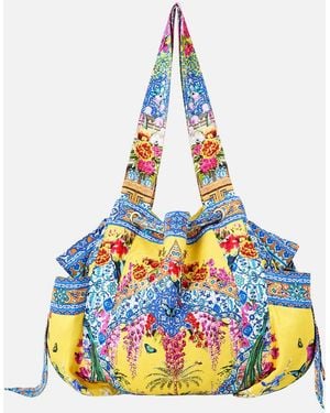 CAMILLA Drawstring Bow Beach Bag Sultanahmet Summer - Blue