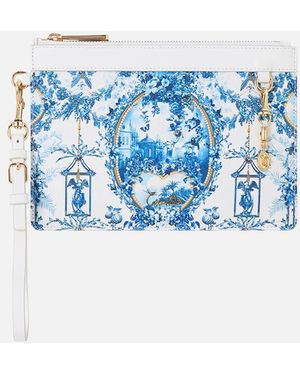 CAMILLA Clutch With Wristlet The Porcelain Parlour - Blue