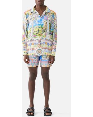 CAMILLA Long Sleeve Hidden Placket Shirt Navàs Nouveau - Blue