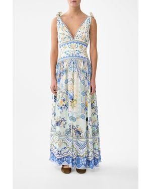 CAMILLA Tie Shoulder Dress My Homespun Heart - White