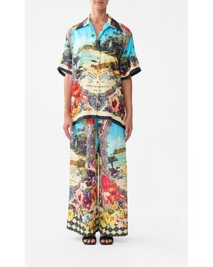 CAMILLA Oversized Shirt With Pocket Bathing Bombshell - White