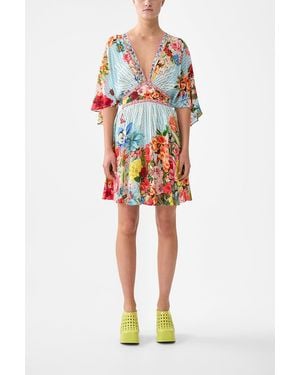 CAMILLA Short Waisted Dress Papers And Curious Capers - Red