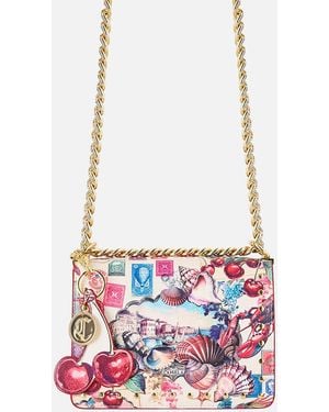 CAMILLA Crossbody Box Bag With Chain And Keyring Notes From The Road - White